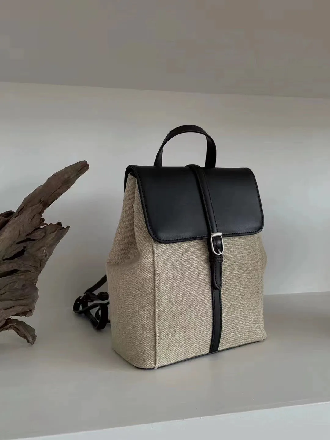 Canvas and Leather Backpack