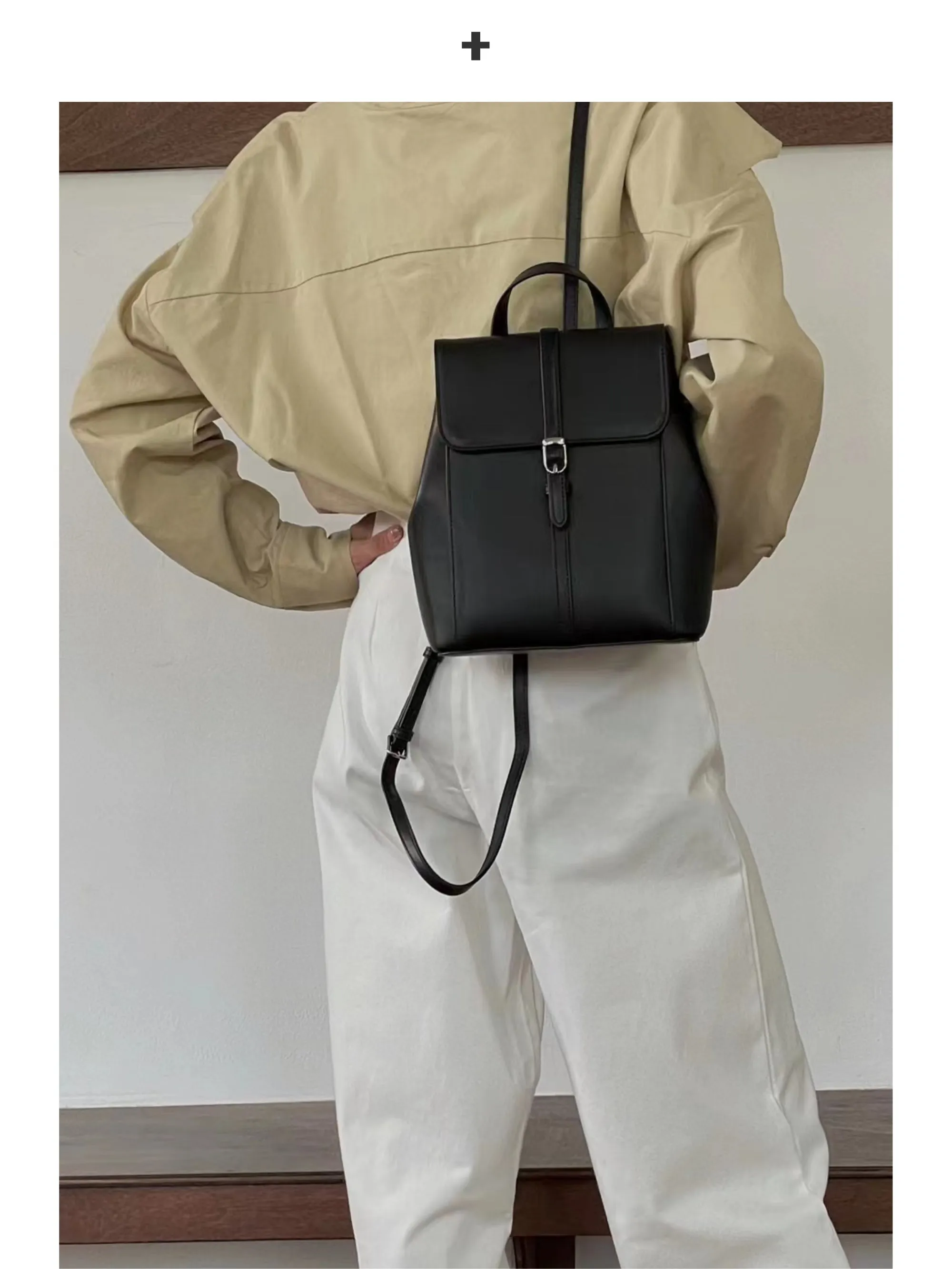 Canvas and Leather Backpack