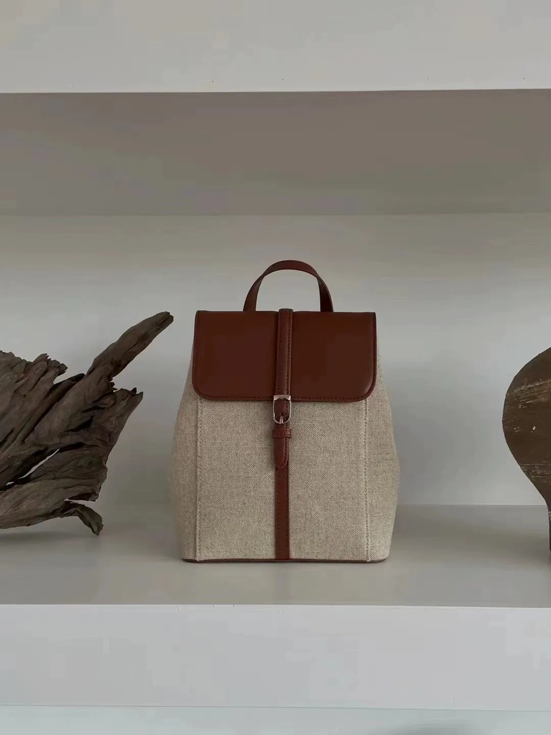 Canvas and Leather Backpack