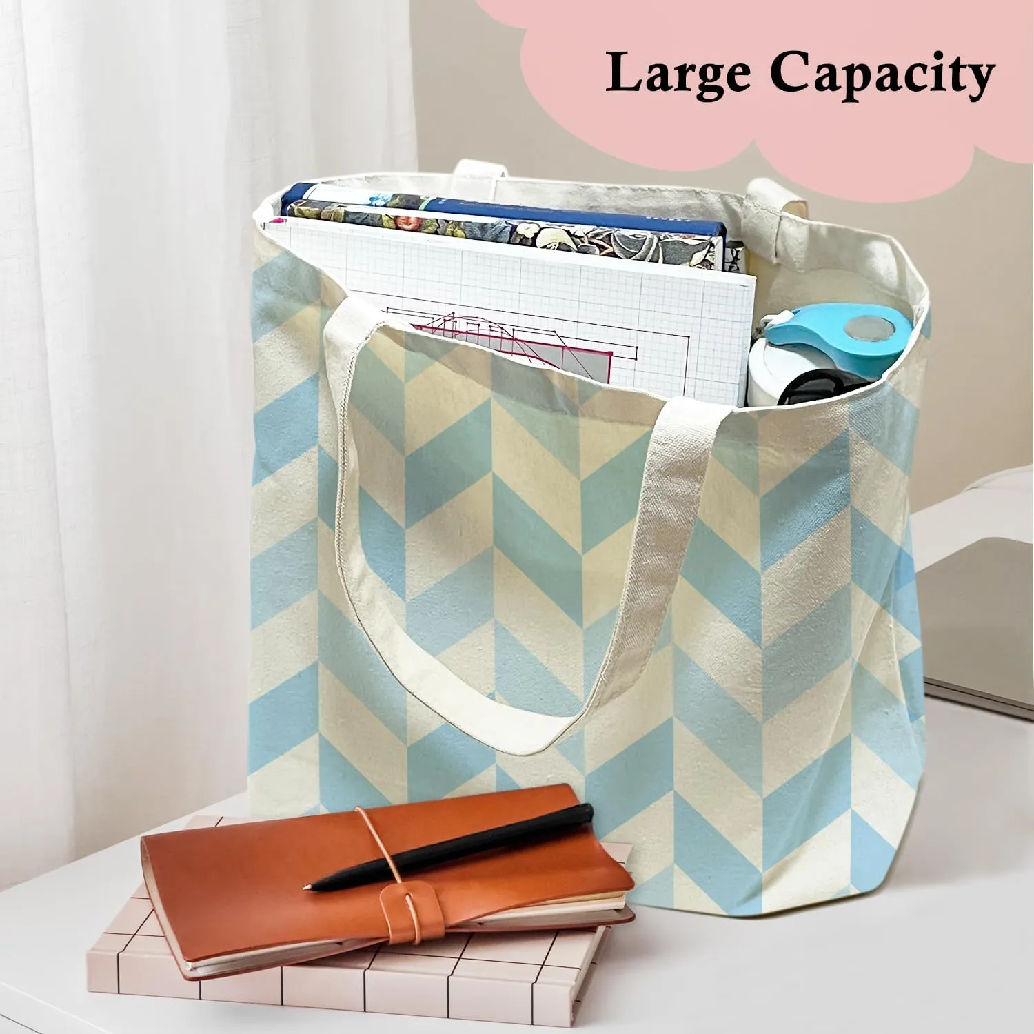 Canvas Tote Bag For Women, Aesthetic Shopping Bag Foldable Bag Reusable Tote Bag, Gifts for Friends