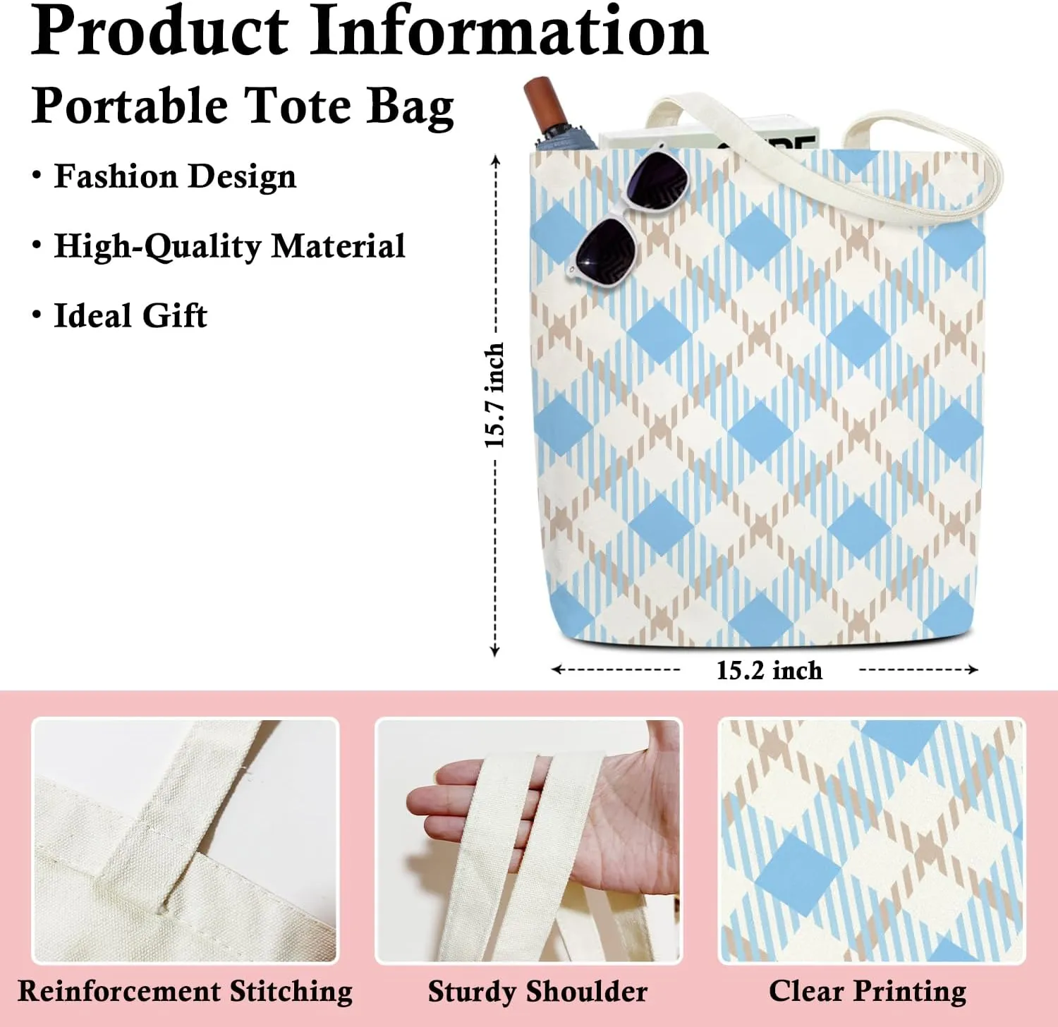 Canvas Tote Bag For Women, Aesthetic Shopping Bag Foldable Bag Reusable Tote Bag, Gifts for Friends