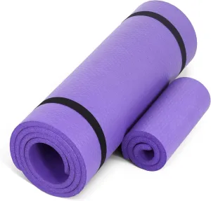 CAP Barbell 1/2-Inch High Density Exercise Yoga Mat with Strap | Multiple Options