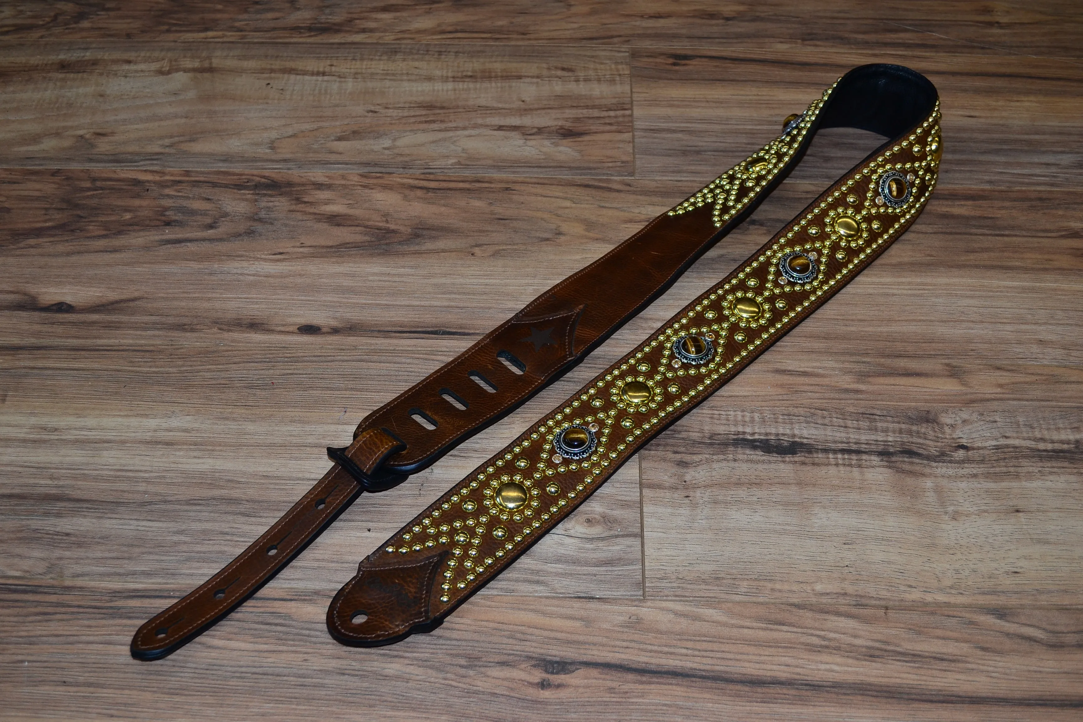 Carlino Custom Gold Tigereye Swirl Strap