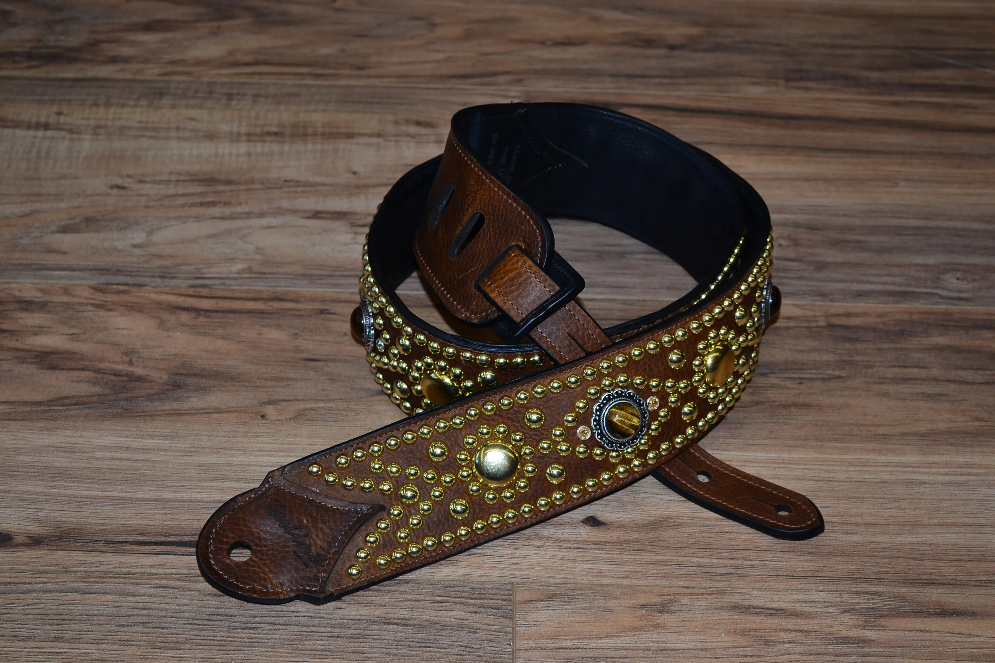 Carlino Custom Gold Tigereye Swirl Strap