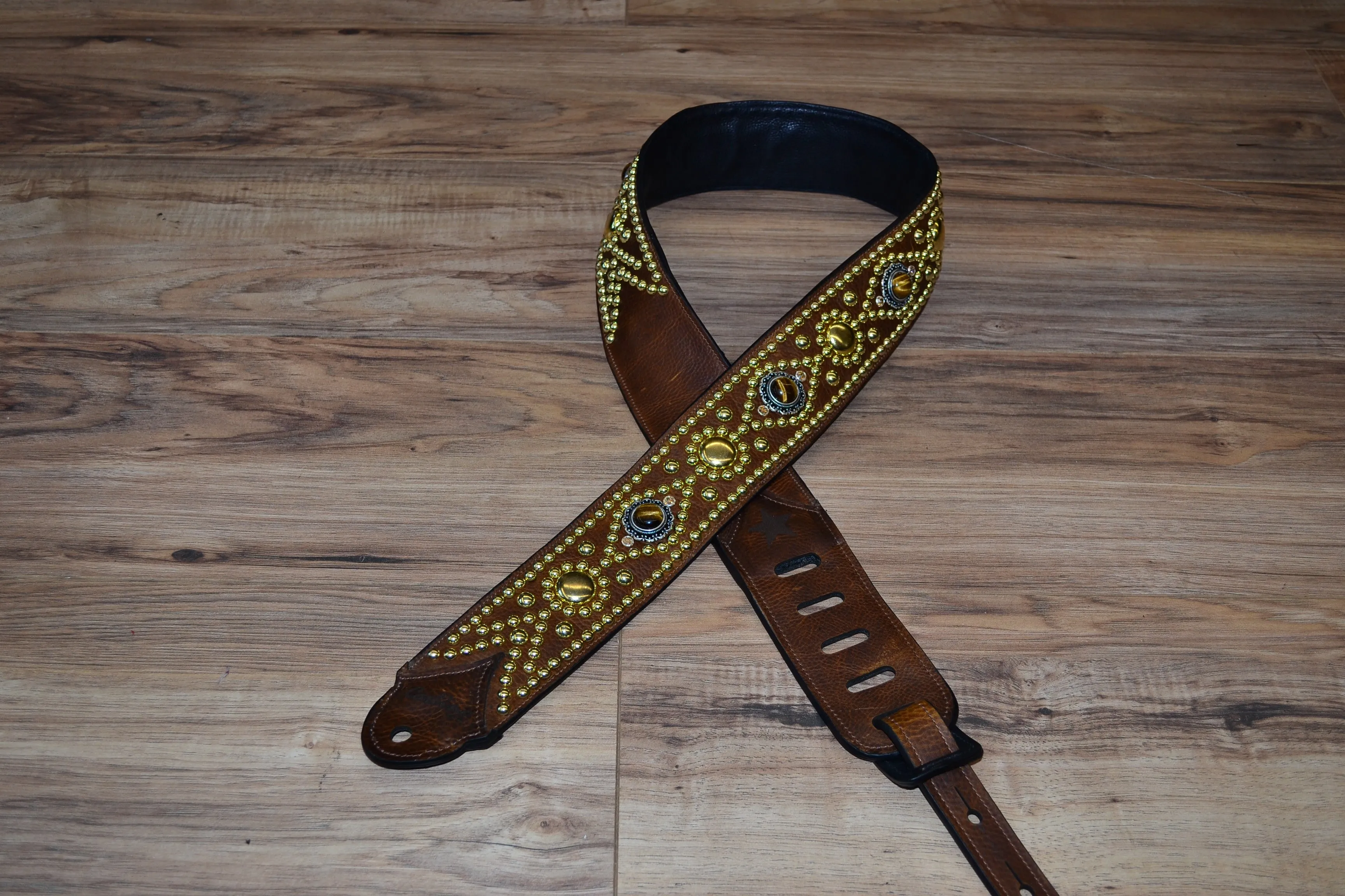 Carlino Custom Gold Tigereye Swirl Strap