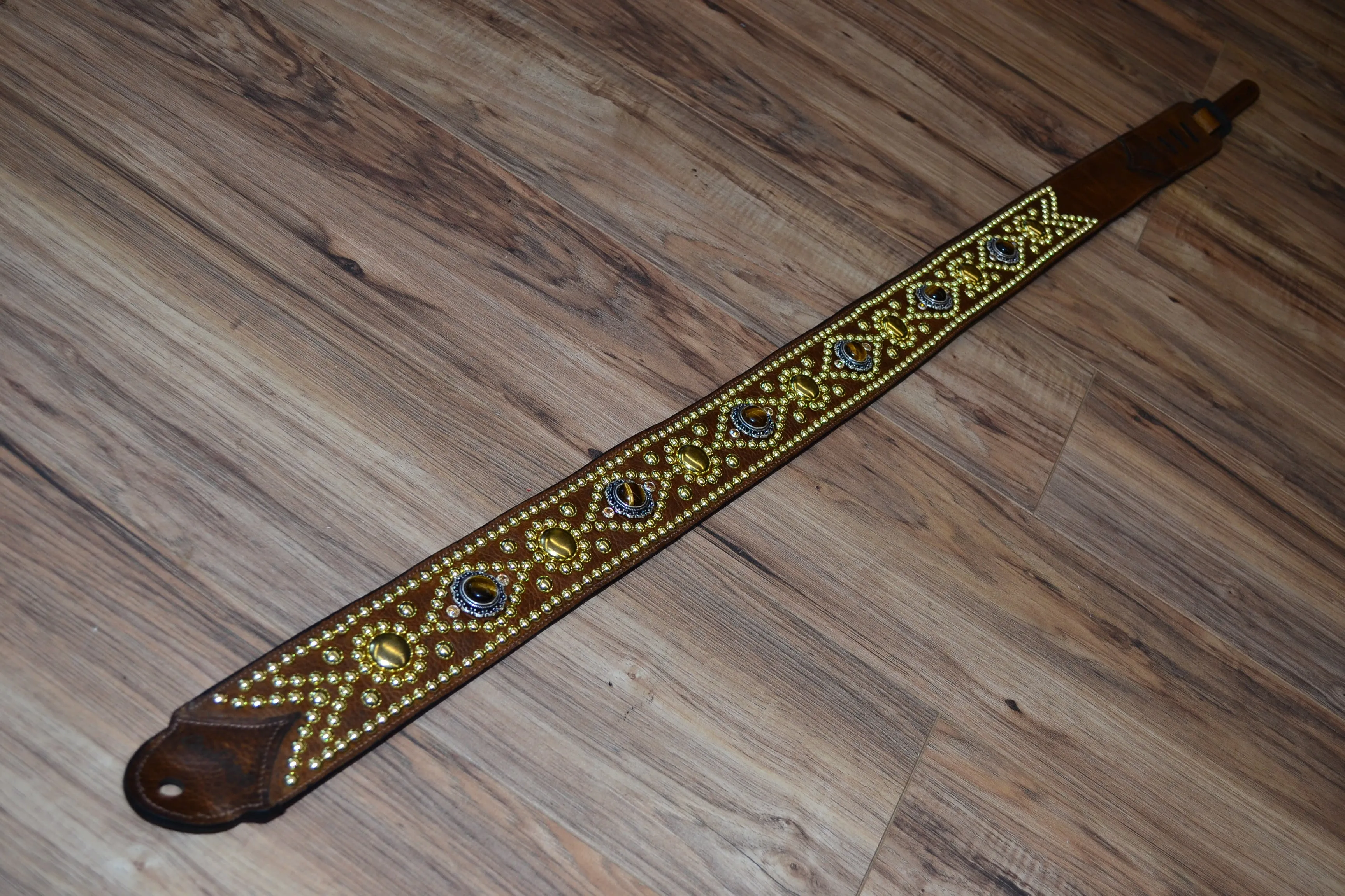 Carlino Custom Gold Tigereye Swirl Strap
