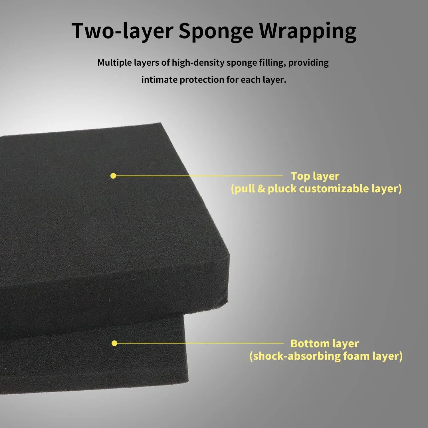 Carrying Hard Case with Pre Grid line Cube Sheet Foam Foam for Jewelry,Wristwatch,Electronics, and Gear, Black,Small,8.1 * 7.7 * 2.9 inch