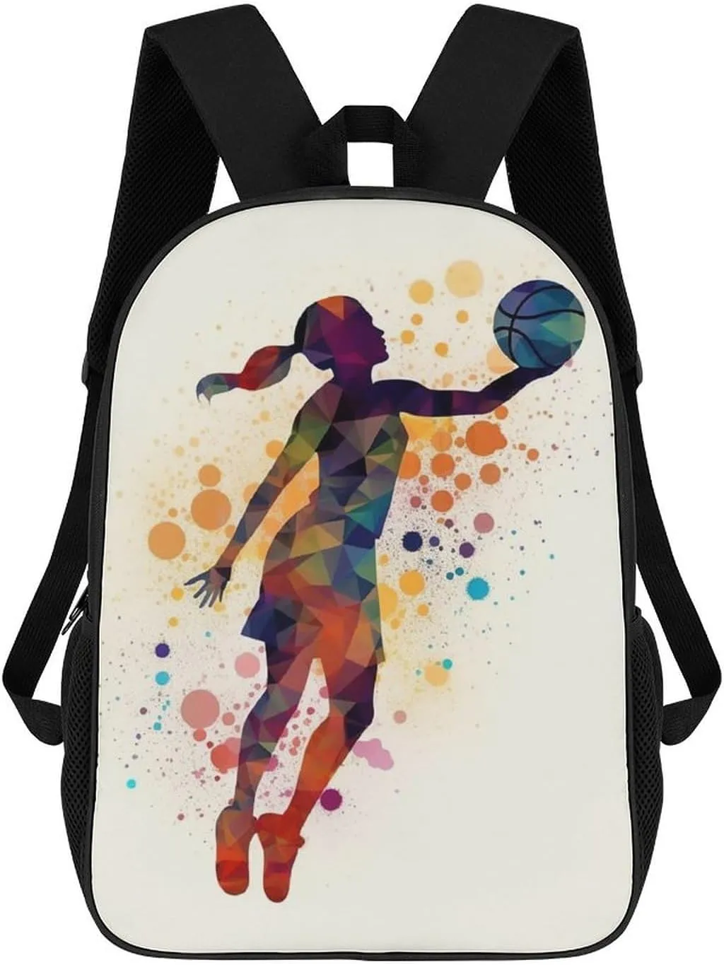 Casual Backpack for Men Women Waterproof Lightweight Daypack Travel Laptop Bag Basketball Pattern
