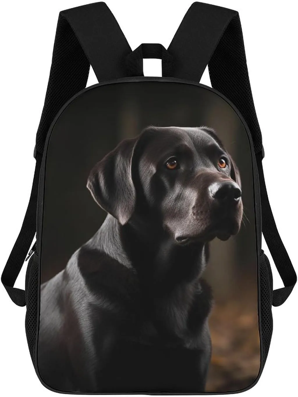 Casual Backpack for Men Women Waterproof Lightweight Daypack Travel Laptop Bag Black Labrador