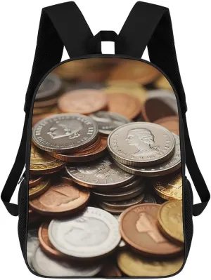 Casual Backpack for Men Women Waterproof Lightweight Daypack Travel Laptop Bag Currency Coin
