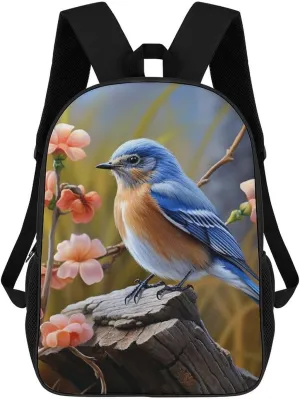 Casual Backpack for Men Women Waterproof Lightweight Daypack Travel Laptop Bag Eastern Bluebird