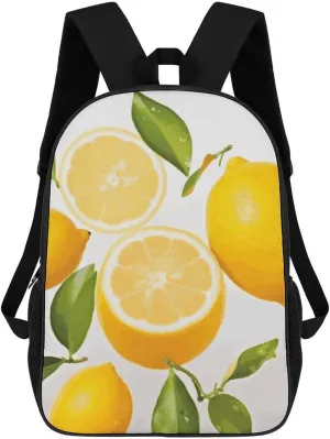 Casual Backpack for Men Women Waterproof Lightweight Daypack Travel Laptop Bag Fresh Lemon