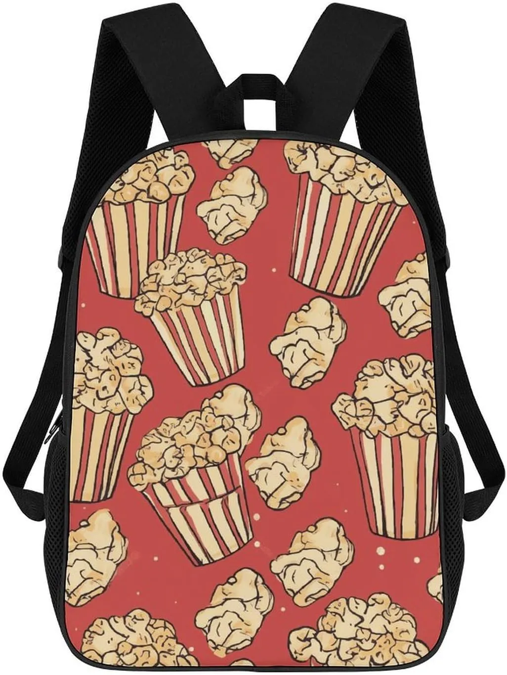 Casual Backpack for Men Women Waterproof Lightweight Daypack Travel Laptop Bag Popcorn Print