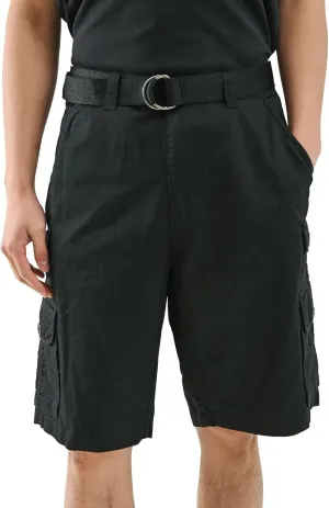 Casual Cargo Shorts for Men Sports & Outdoors Cargo Hiking Pants Fishing & Camping & Golf with Belt (Black/Khaki/Camo)