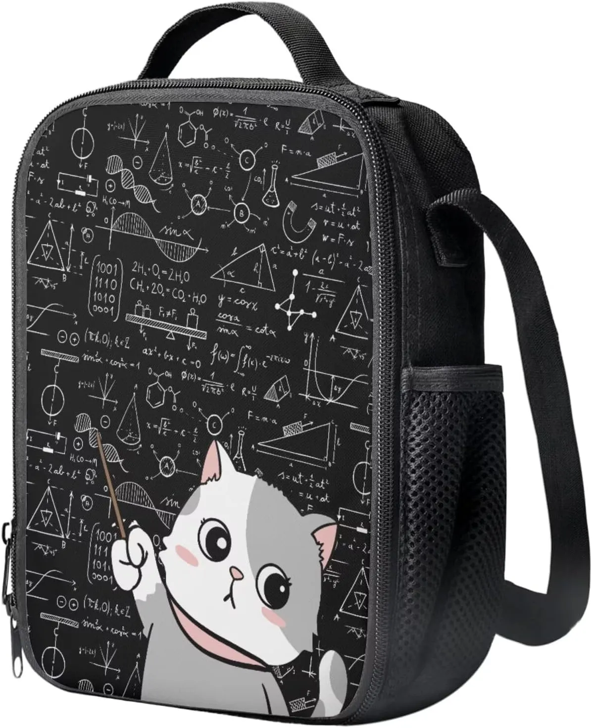 Cat Backpack for School Girls Backpack with Lunch Box and Cute Pencil Case Sturdy Bookbag for Elementary School Girls 17" Large School Bag with Compartments Back to School Gifts for Students