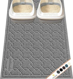 Cat Litter Box Mat, 47" x 32" XL Large Kitty Litter Trapping Mat Keep Floor Clean, Litter Box Mat Scatter Control, Waterproof, Easy to Clean, Durable Large Size Litter Mats for Floor