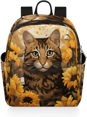 Cat Printing Mini Backpack Purse for Women Lightweight Shoulder Bag Women Shopping Backpack Small Backpacks Purse