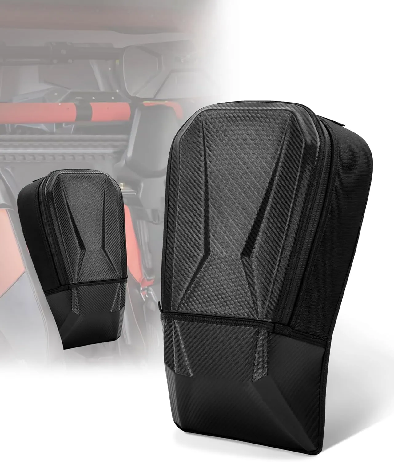 Center Console Storage Bags for CAN AM Maverick X3 - Hard Shaped Between Seat Storage Box, Tight Fit, Water Resistant, Easy Installation, Providing Extra Storage for Gadgets and Belongings
