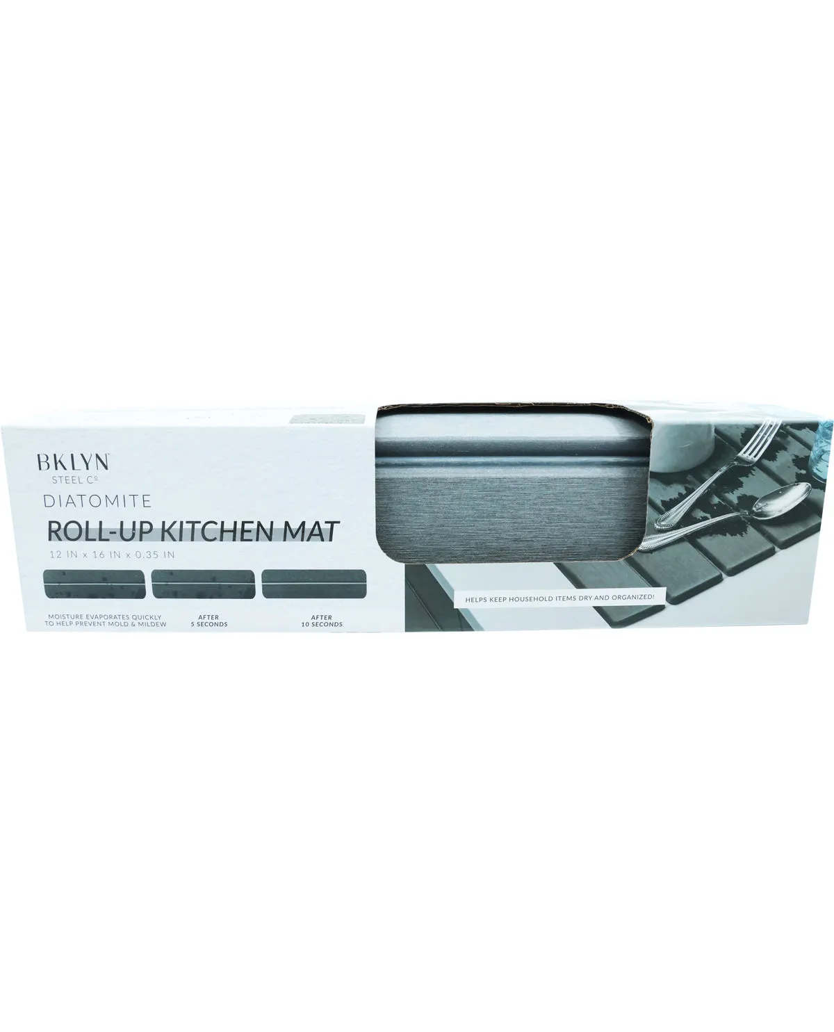 Charcoal Diatomite Quick Dry Roll-Up Kitchen Mat