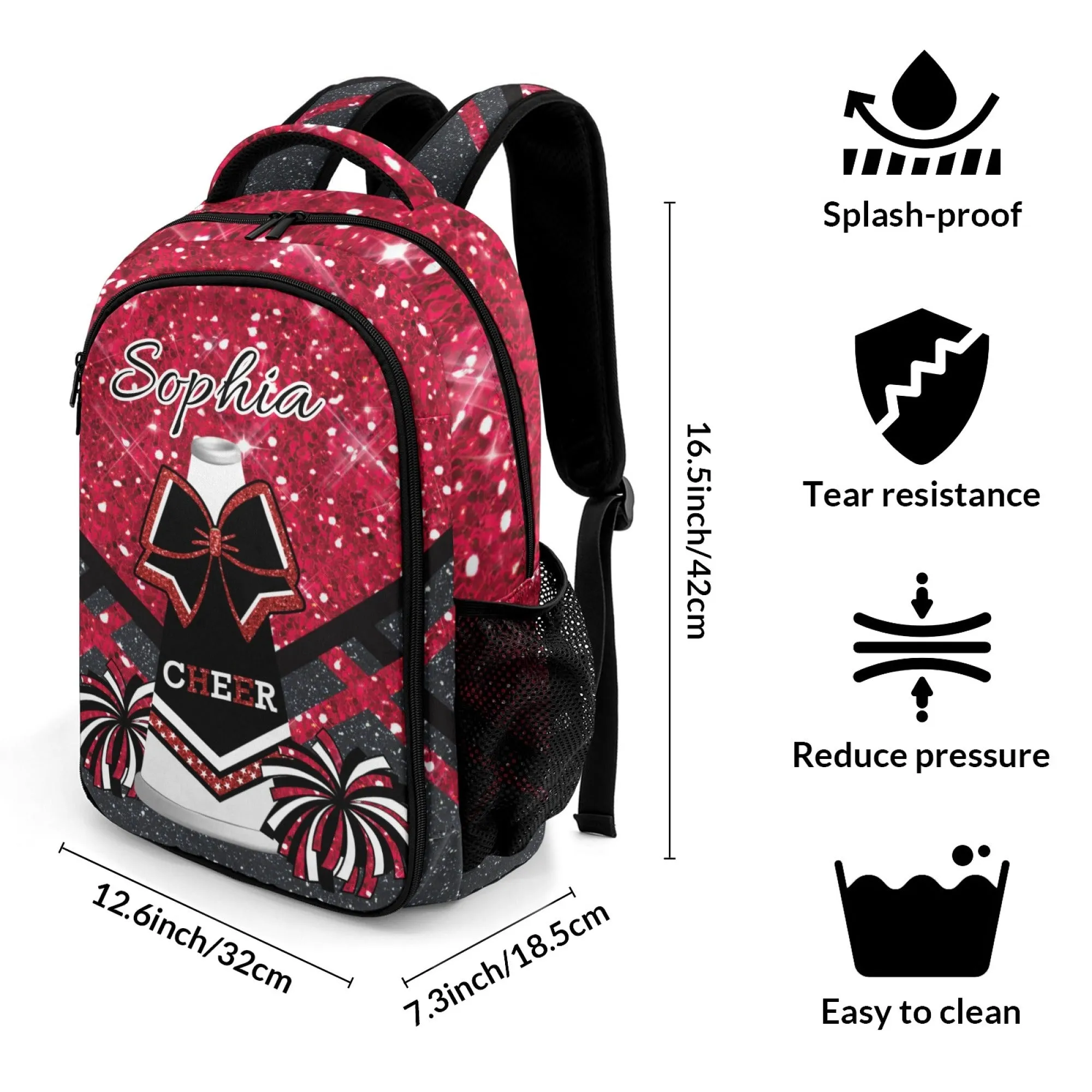 Cheer Cheerleader Backpack Cheerleading Bags Custom Name for Cheer Team Coaches Gift