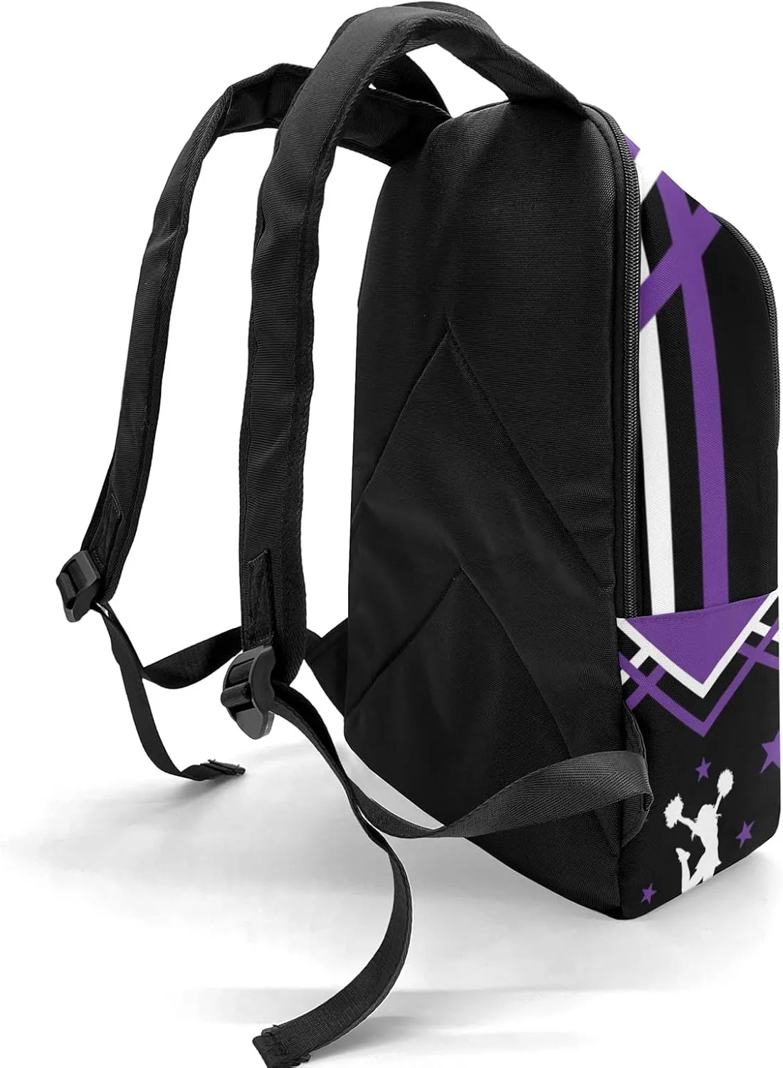 Cheerleader Cheer Purple 1 Personalized Backpack for Teen Boys Girls,Custom Travel Backpack Bookbag Casual Bag Name Gift
