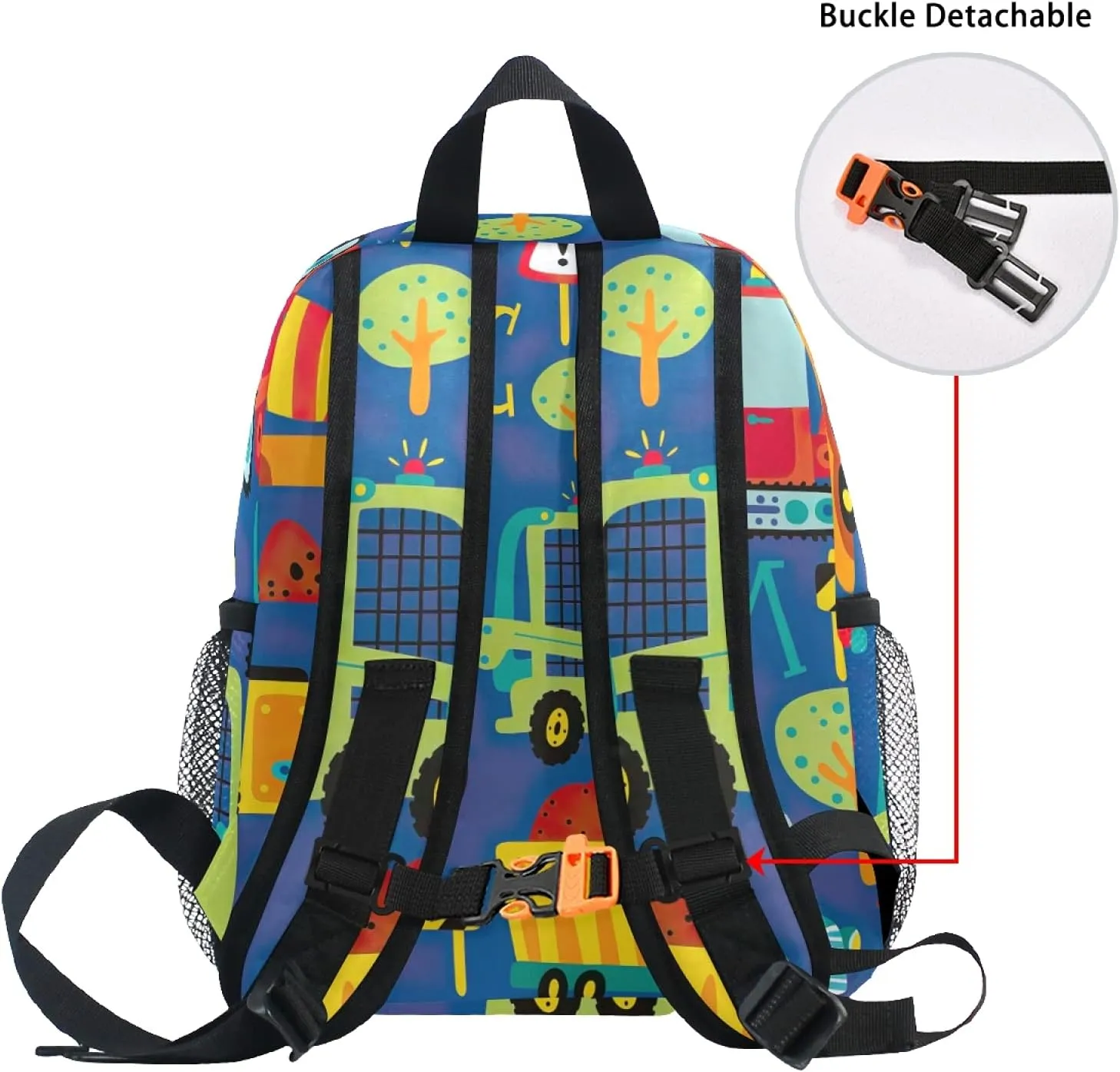 CHIFIGNO Customized Backpack with Name Transport Cartoon Pattern Kids Preschool Backpacks for Boys Travel Bag Schoolbag Bookbag for Children