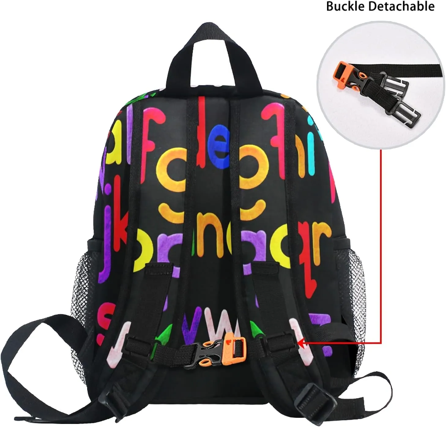 CHIFIGNO Personalized Customized Colorful Alphabet Kids Preschool Backpacks for Girls Boys Travel Bag Schoolbag Bookbag for Children