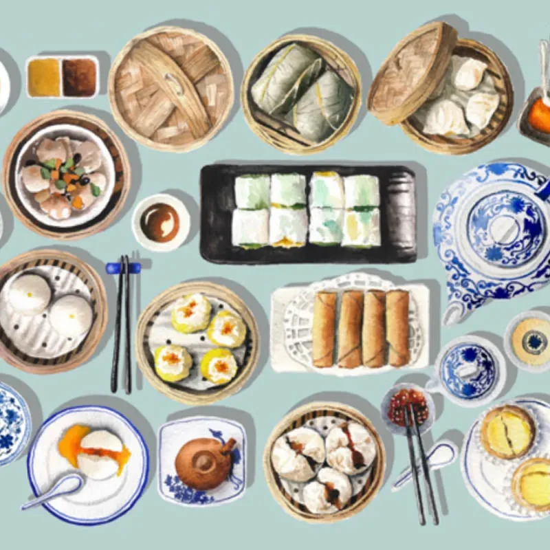 Chinese Dim Sum Shopping Bag