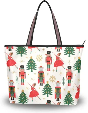Christmas Handbag for Women Shoulder Bag Gym Tote Travel Shopping Satchel