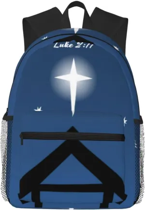 Christmas Nativity With Bible Verse Lightweight Packable Backpack Travel Casual Hiking Daypack Foldable Backpack For Men Women
