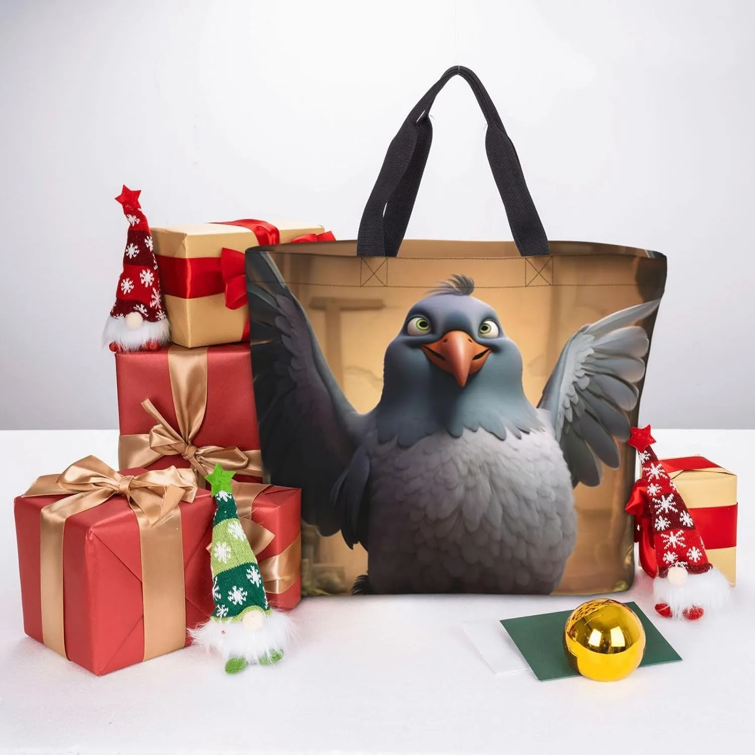 Christmas Snowman 4 Print Tote Bag Casual Shoulder Bag Handbag Reusable Shopping Travel Bag Gifts For Women