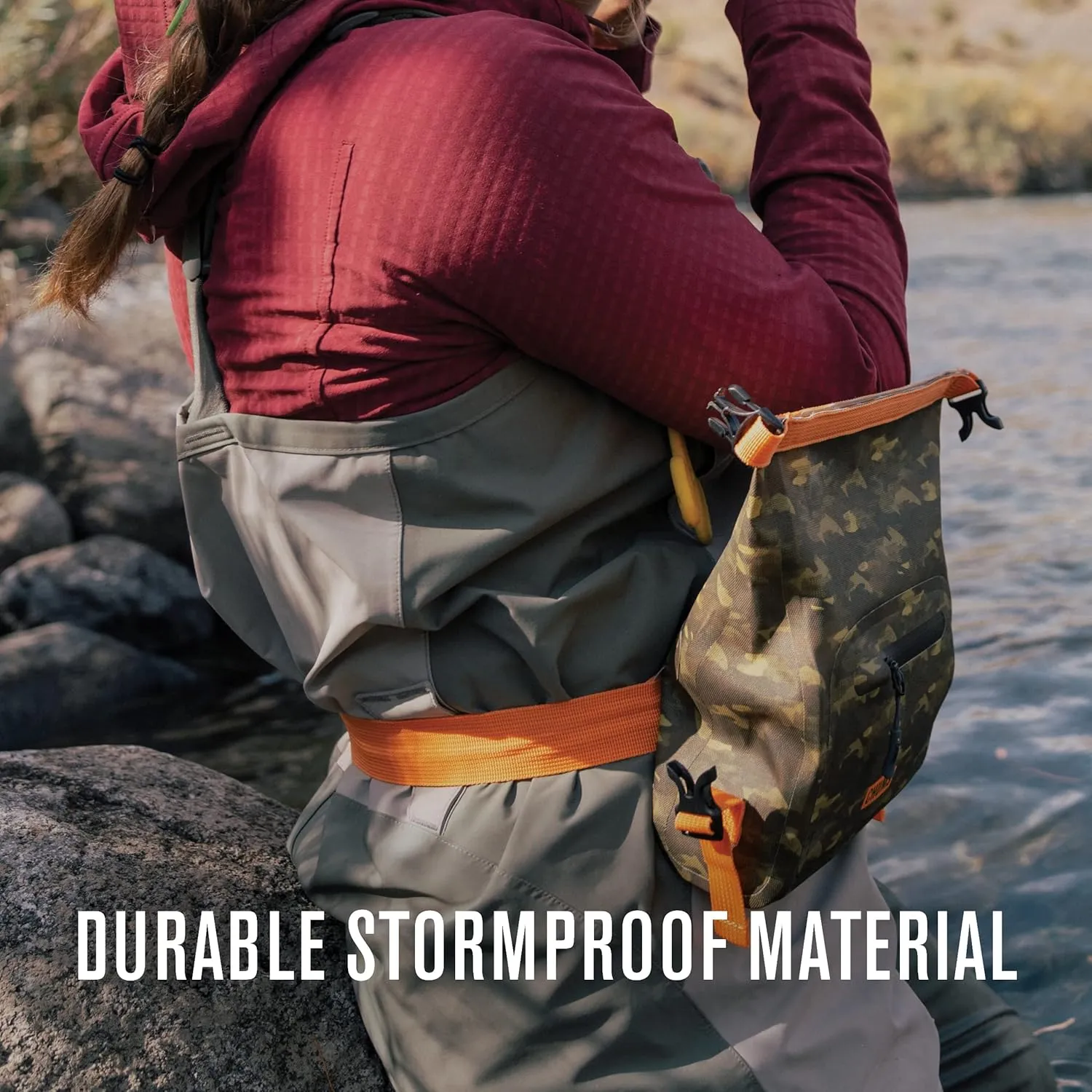 Chums Storm Downstream 4L LTD Hip Pack – Adjustable Fanny Pack For Men and Women (Fish Camo Green)