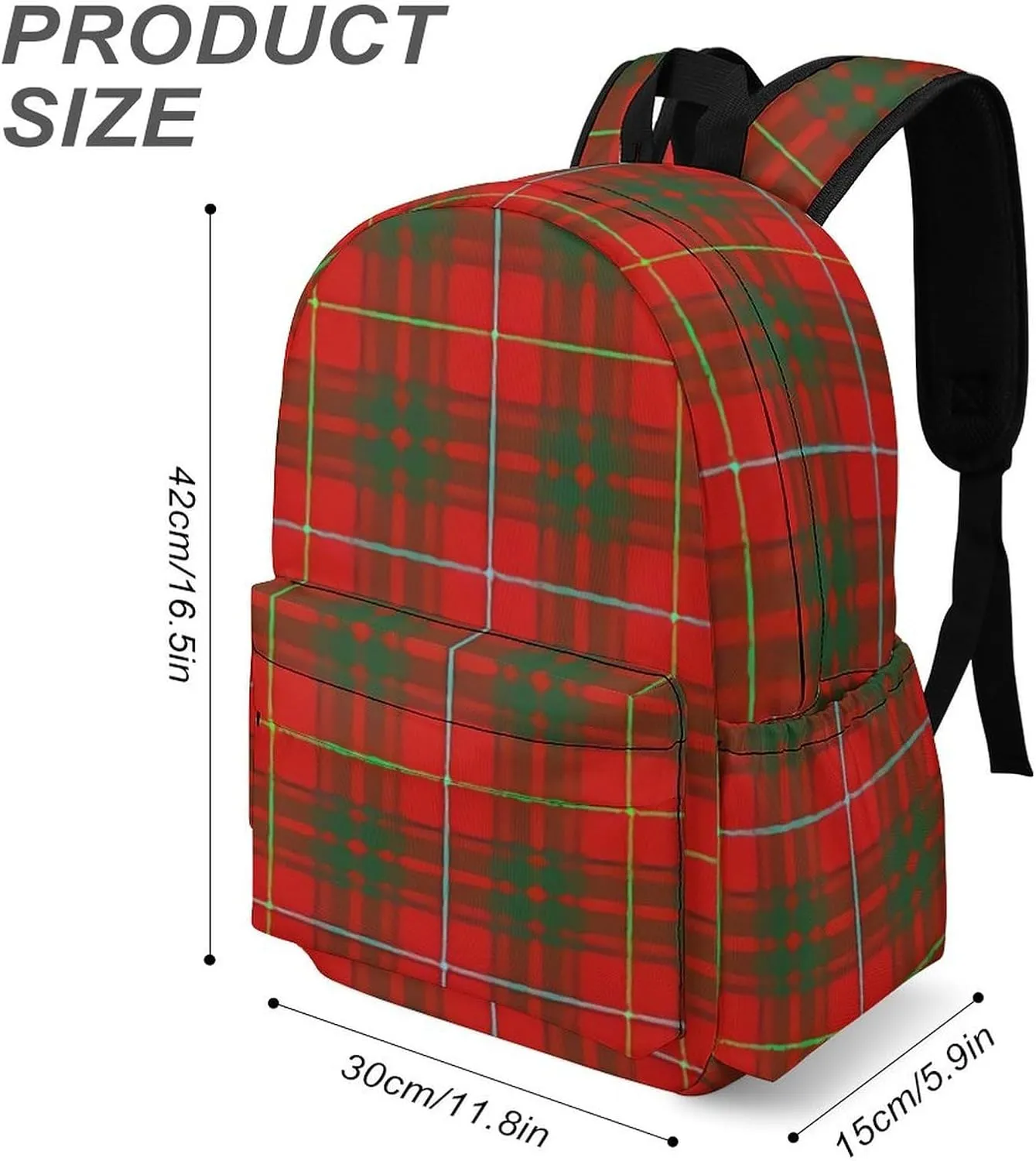 Clan Bruce Tartan Plaid Casual Lightweight Large Capacity Travel Backpack Unisex