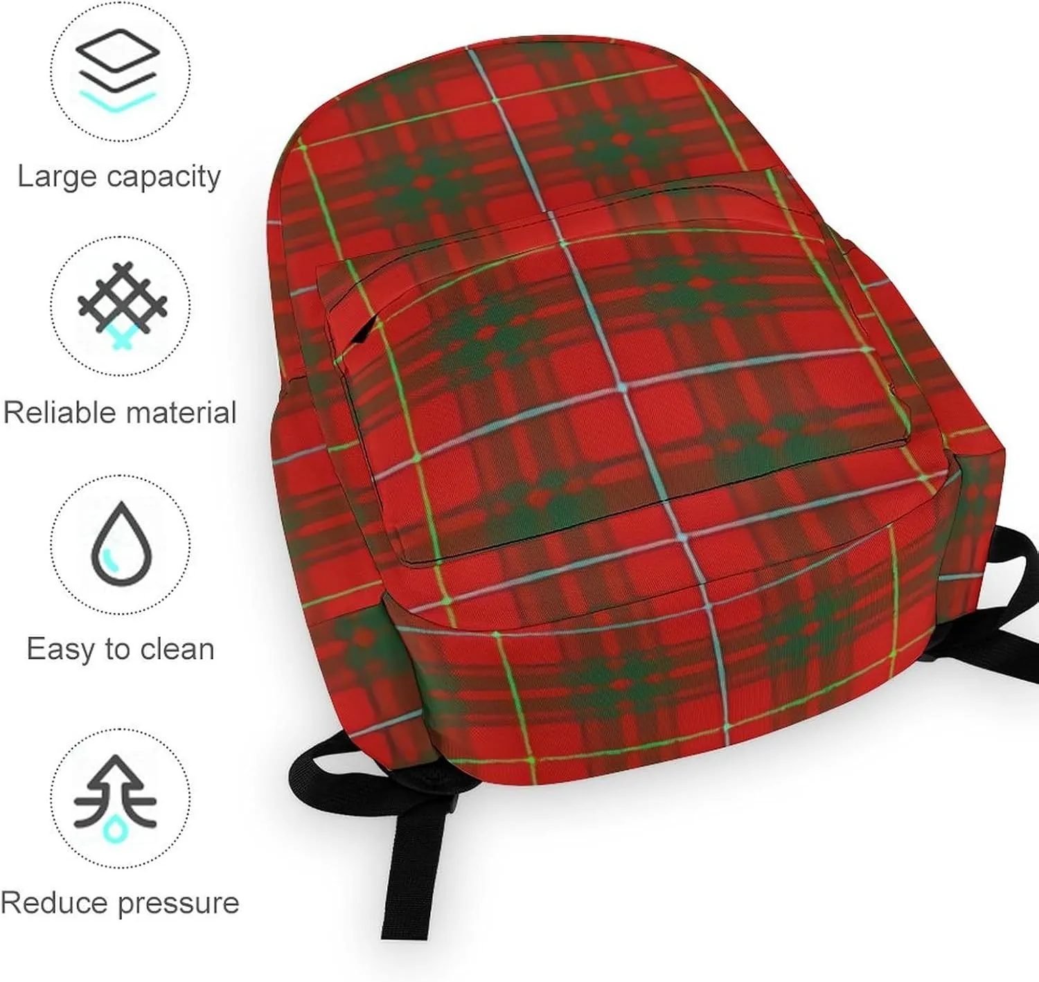 Clan Bruce Tartan Plaid Casual Lightweight Large Capacity Travel Backpack Unisex