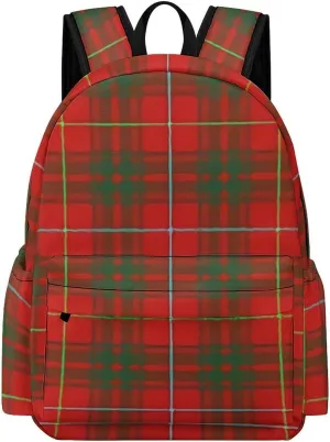 Clan Bruce Tartan Plaid Casual Lightweight Large Capacity Travel Backpack Unisex