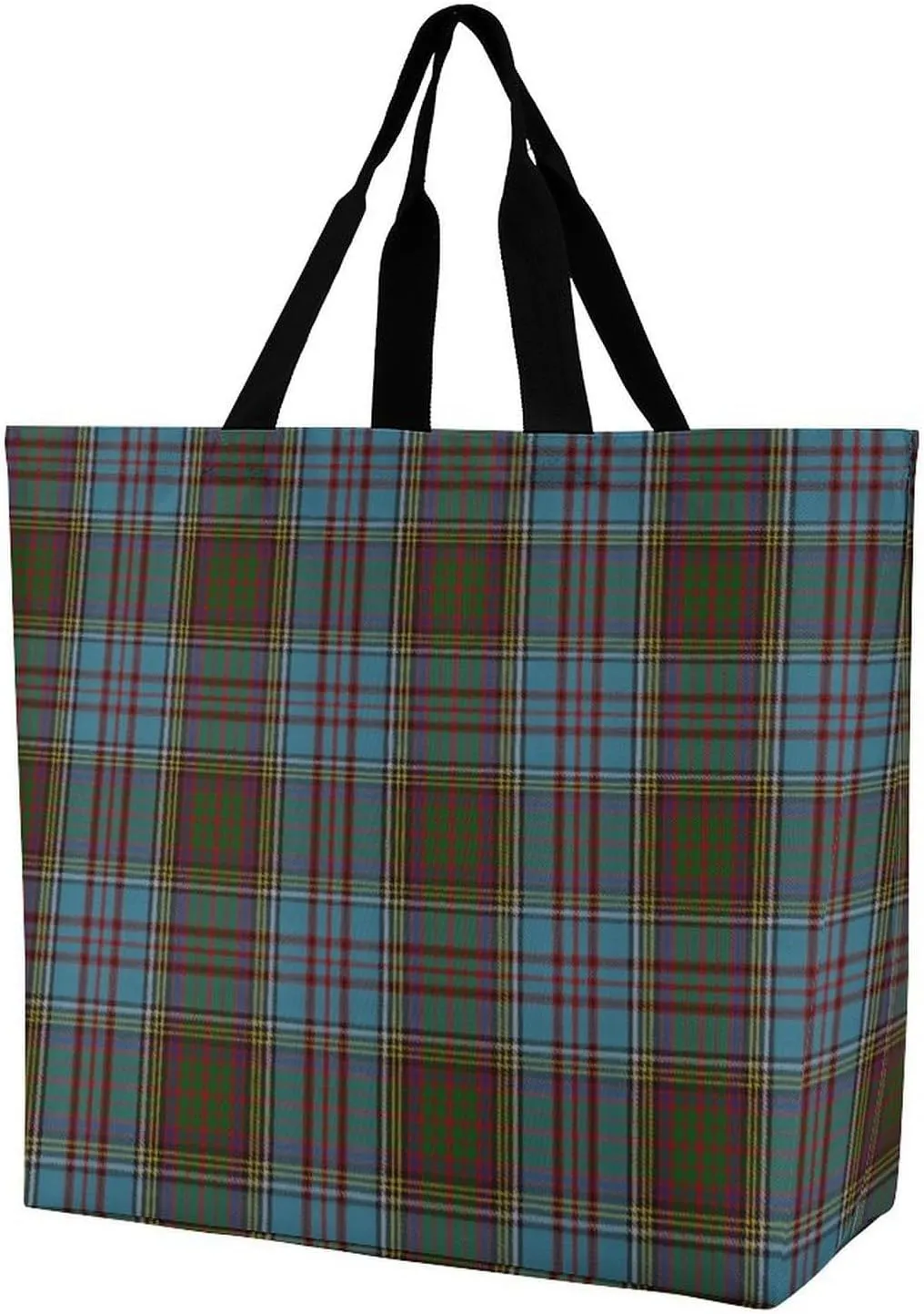 Clan Duffy Tartan Green Irish Plaid Large Capacity Single Shoulder Shopping Bag, Fashionable Shopping Bag