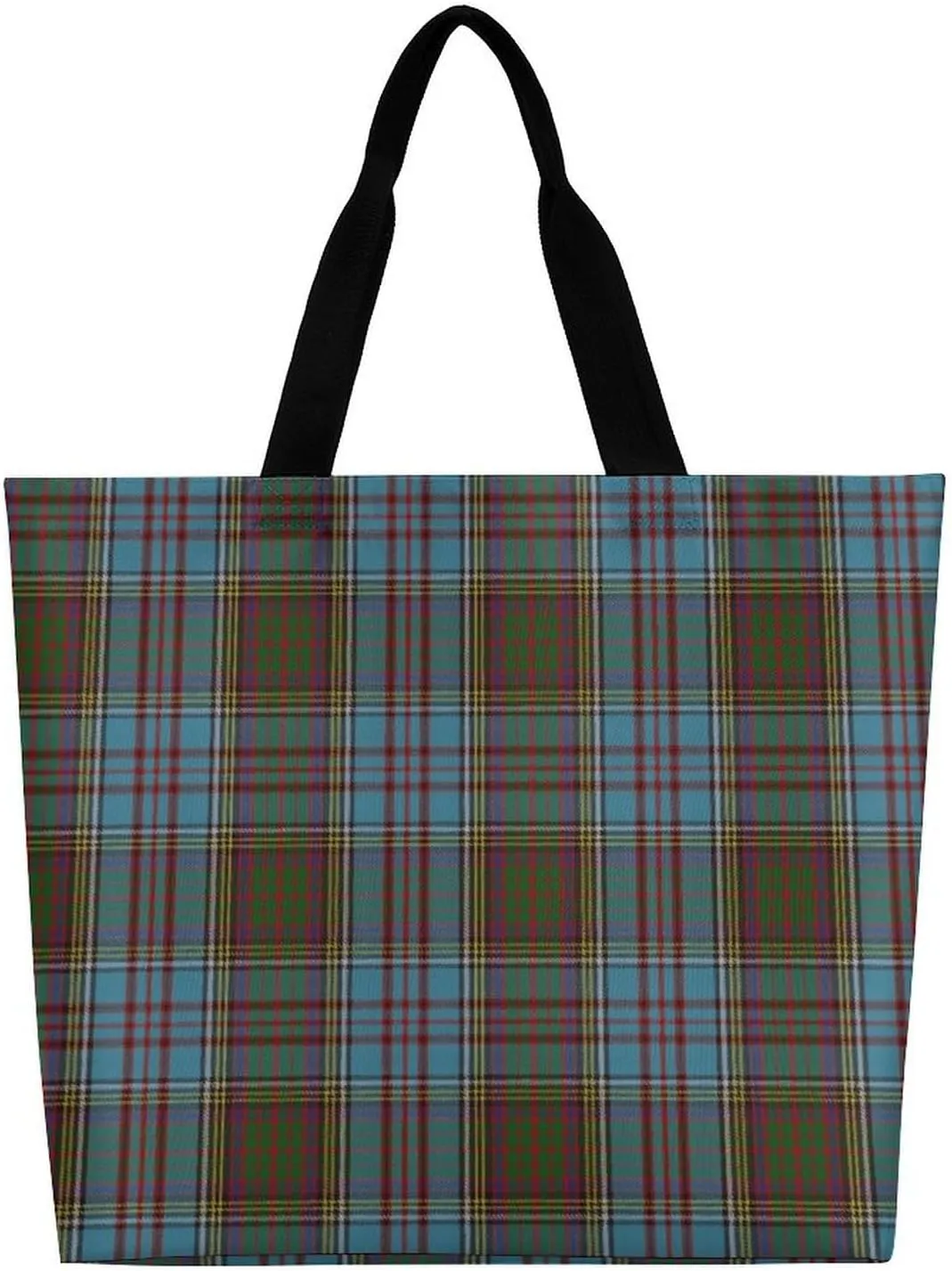 Clan Duffy Tartan Green Irish Plaid Large Capacity Single Shoulder Shopping Bag, Fashionable Shopping Bag