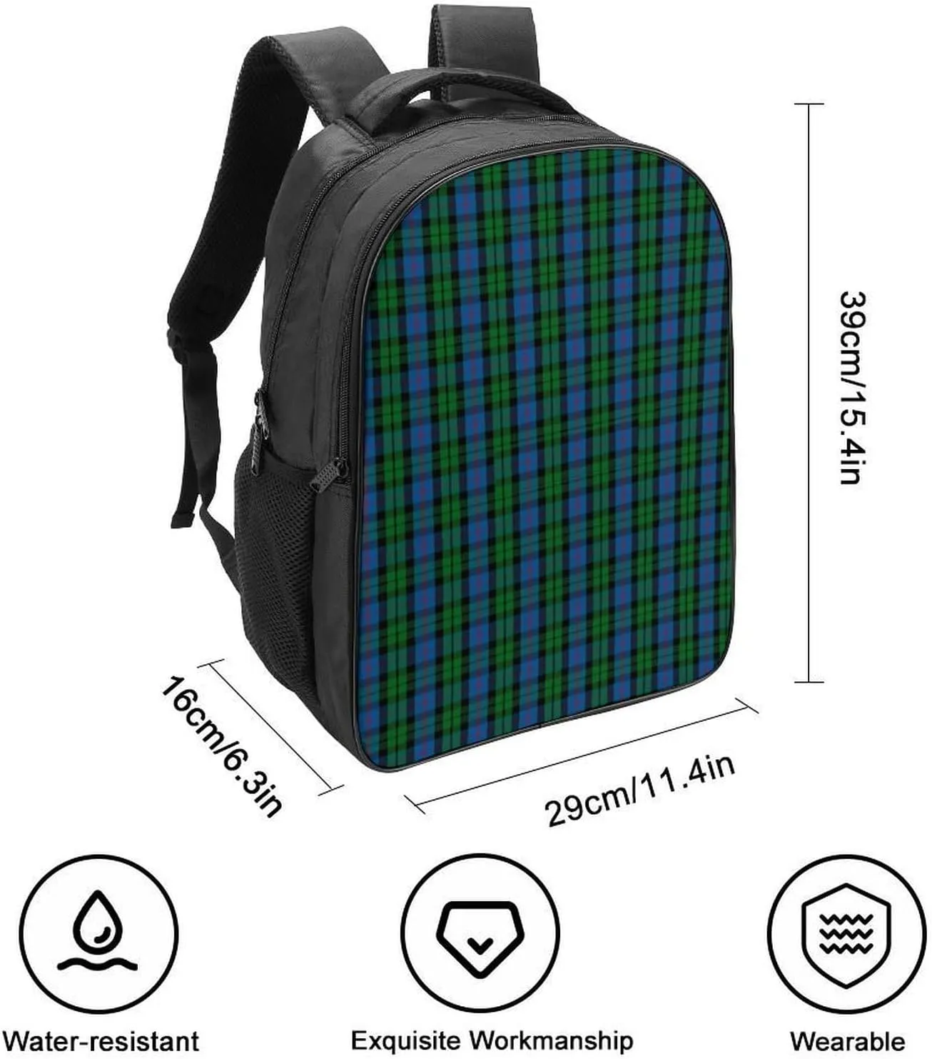 Clan Morrison Tartan Double Compartment Large Capacity Backpack Unisex