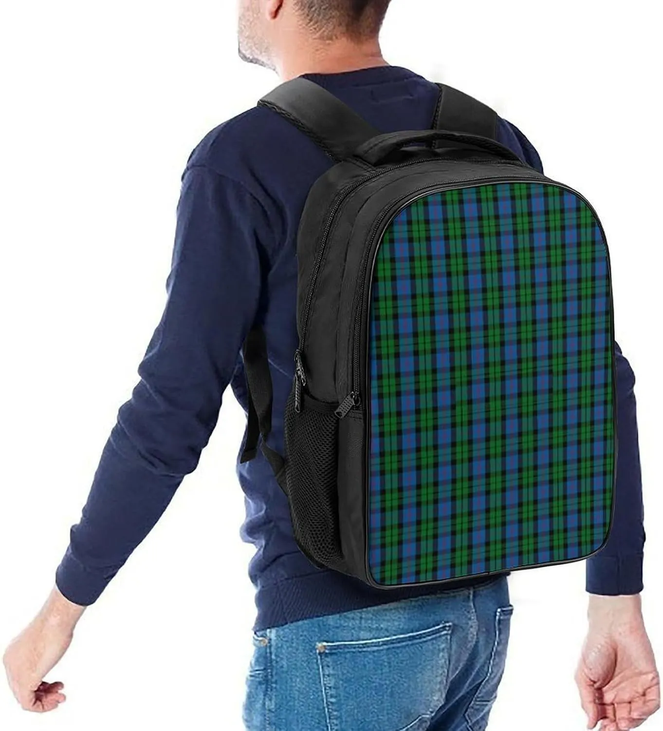 Clan Morrison Tartan Double Compartment Large Capacity Backpack Unisex