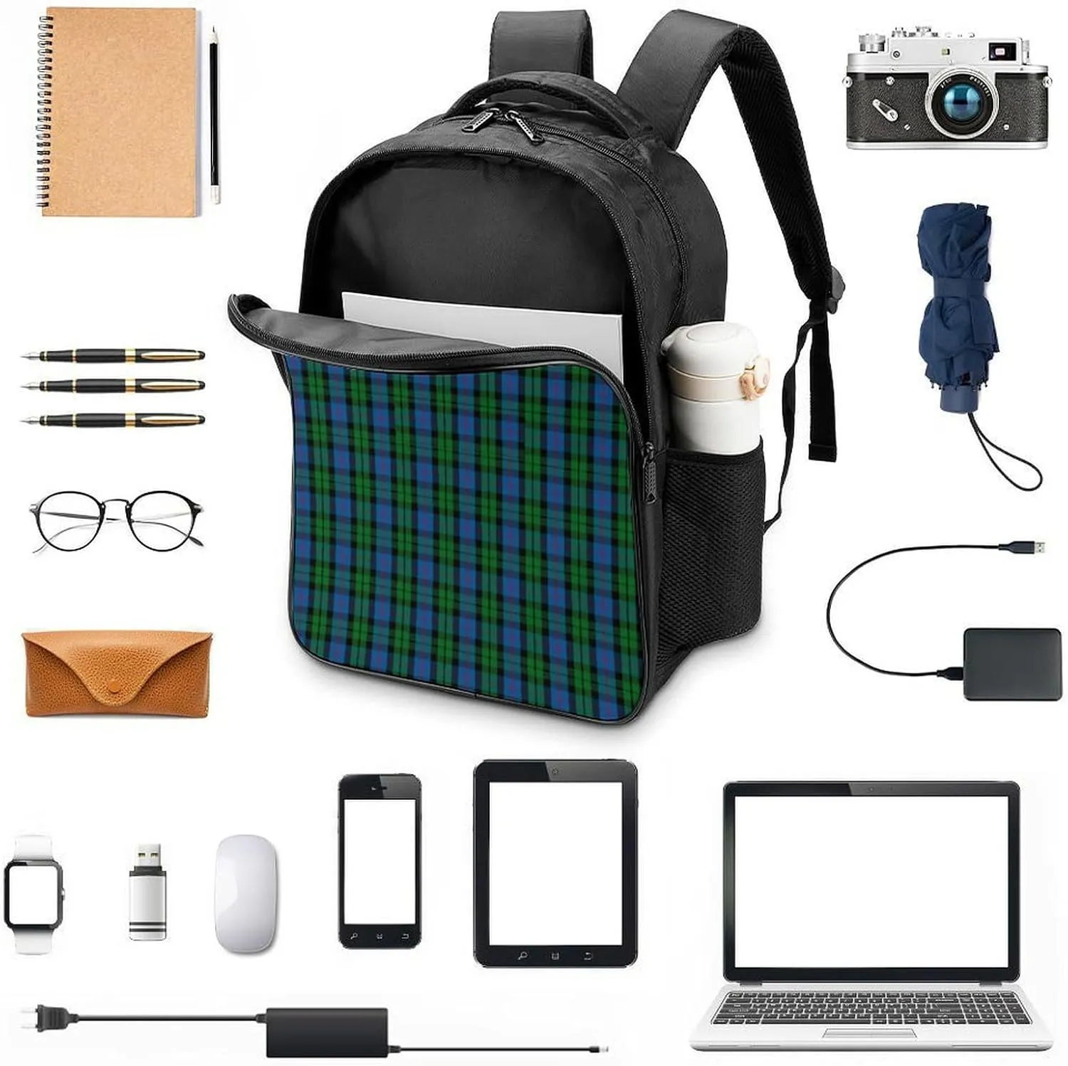 Clan Morrison Tartan Double Compartment Large Capacity Backpack Unisex