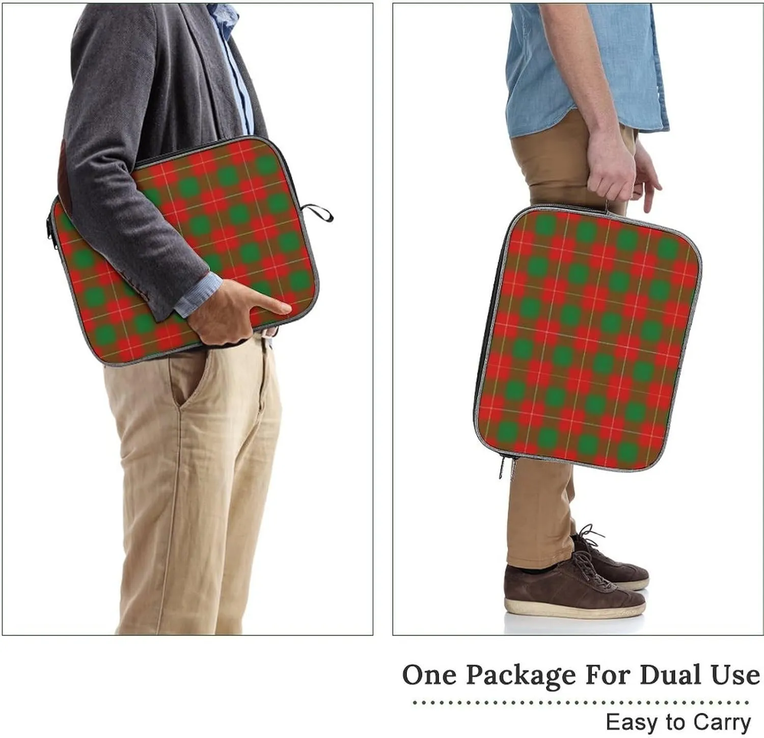Clan Rutherford Tartan Large Capacity Portable Laptop Case Unisex