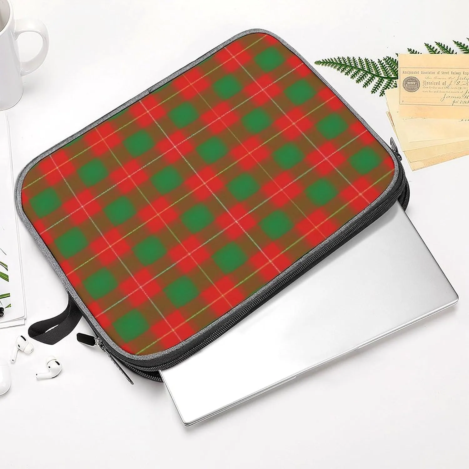 Clan Rutherford Tartan Large Capacity Portable Laptop Case Unisex
