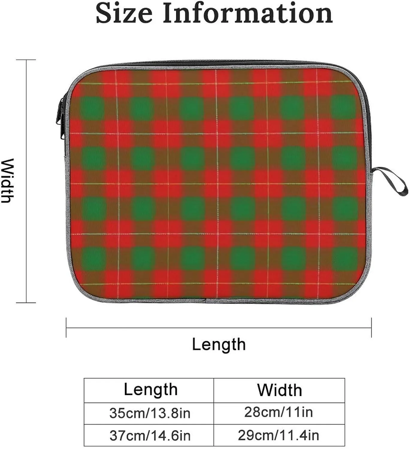 Clan Rutherford Tartan Large Capacity Portable Laptop Case Unisex