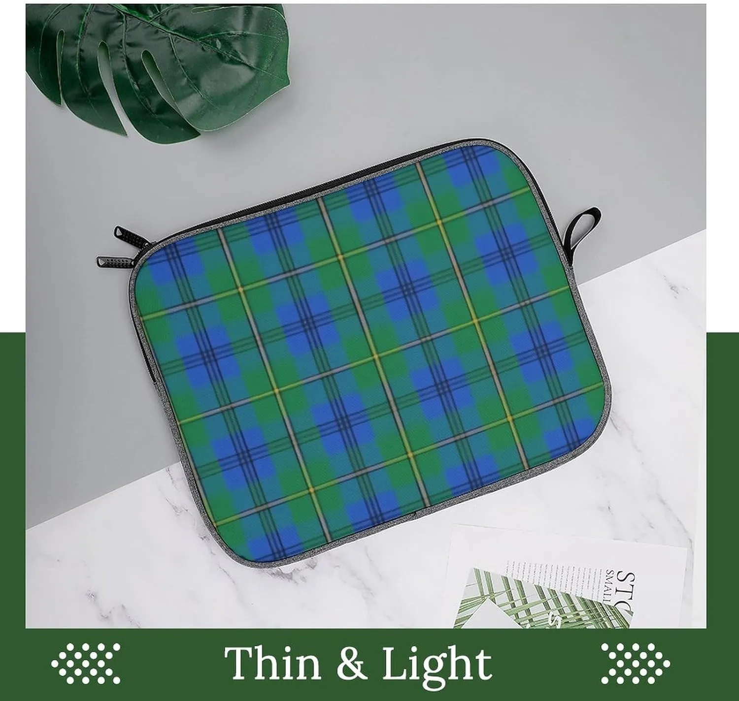 Clan Rutherford Tartan Large Capacity Portable Laptop Case Unisex