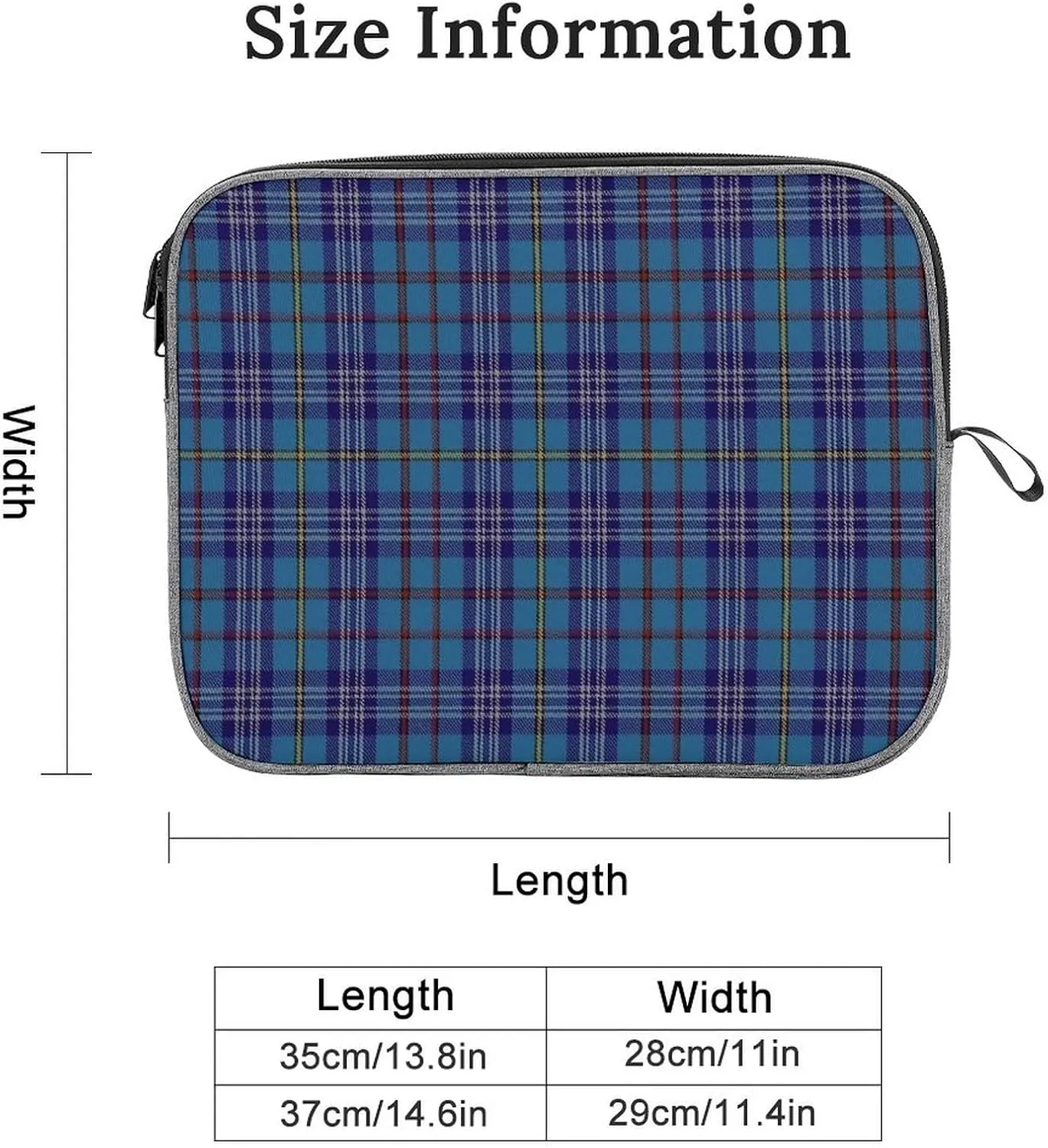 Clan Rutherford Tartan Large Capacity Portable Laptop Case Unisex