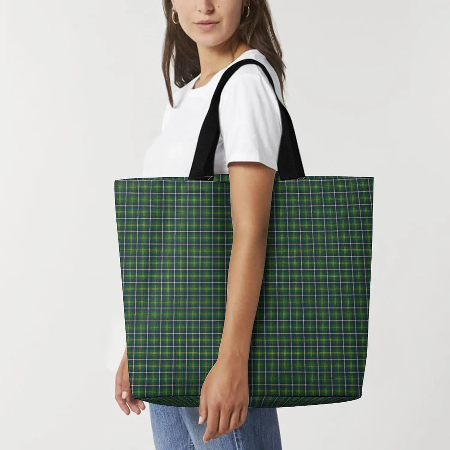 Clan Stevenson Tartan Large Capacity Single Shoulder Shopping Bag, Fashionable Shopping Bag