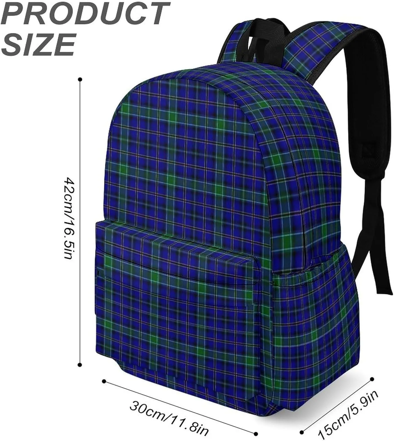 Clan Weir Tartan Casual Lightweight Large Capacity Travel Backpack Unisex