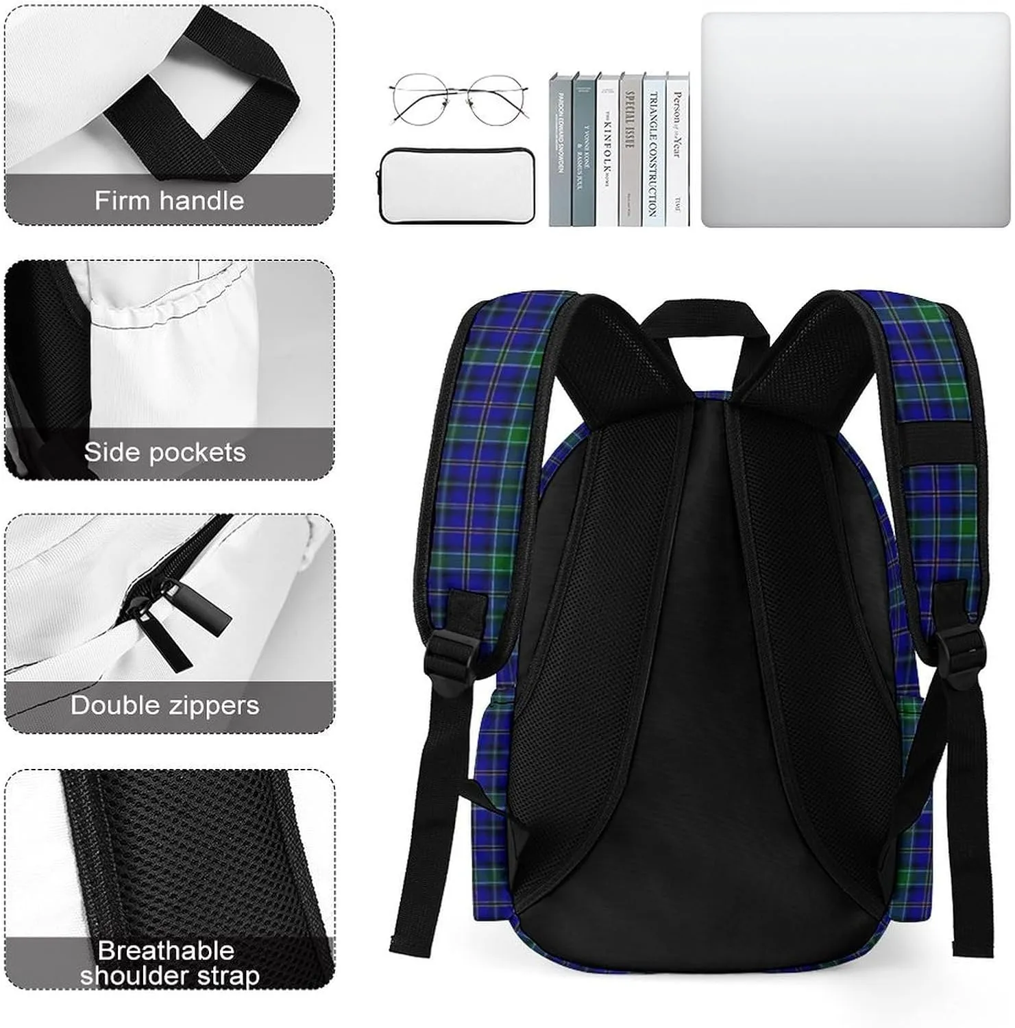 Clan Weir Tartan Casual Lightweight Large Capacity Travel Backpack Unisex
