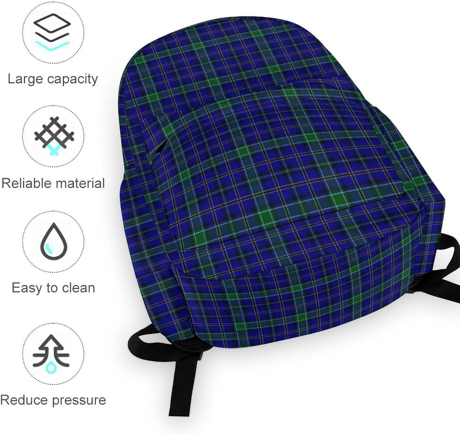 Clan Weir Tartan Casual Lightweight Large Capacity Travel Backpack Unisex