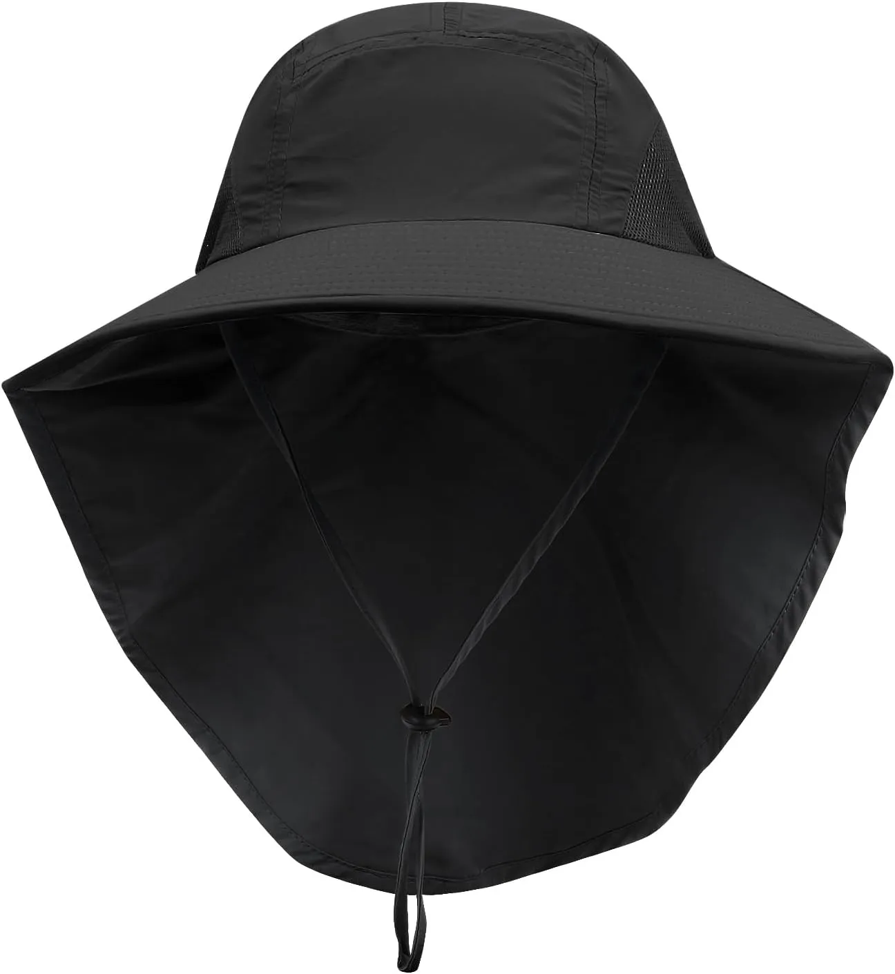 CLAPE Sun Protection Hats for Men Women Wide Brim Fishing Hats with Neck Flap Quick Dry Breathable Safari Hiking Cap